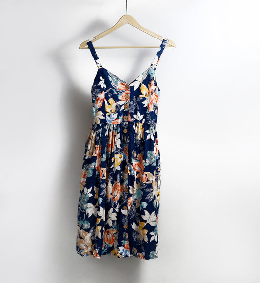 Designer Anarkali Dress - Floral Embroidered